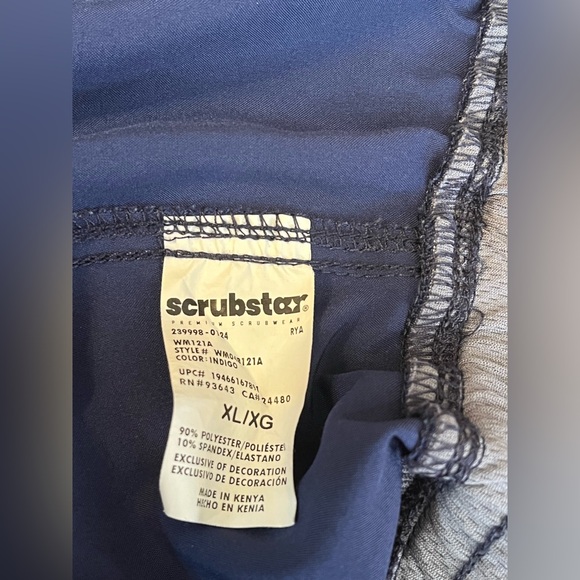 Scrubstar Scrub Set Indigo Blue Top 2X & Pants XL - Picture 12 of 12